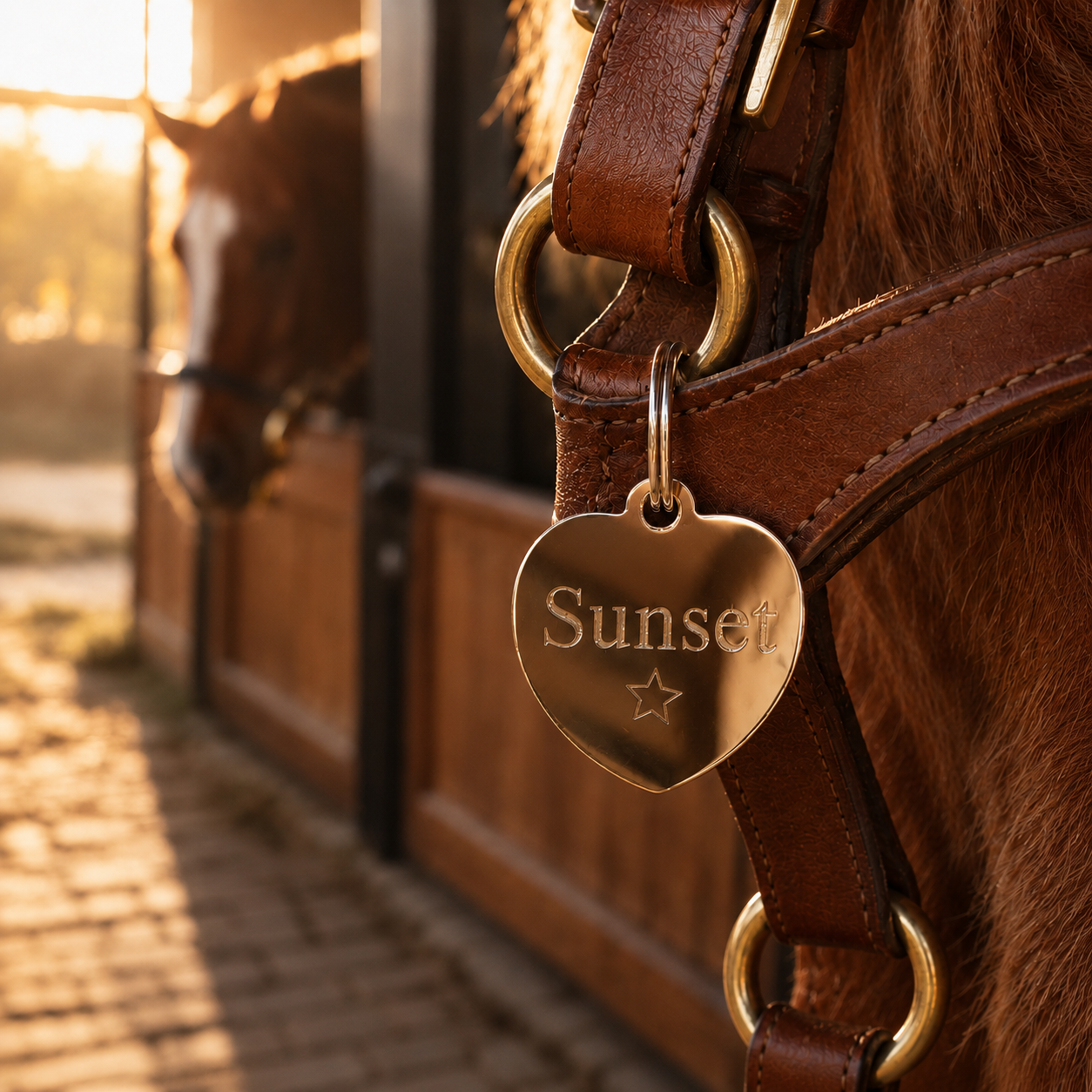 Médaille cheval Coeur Or