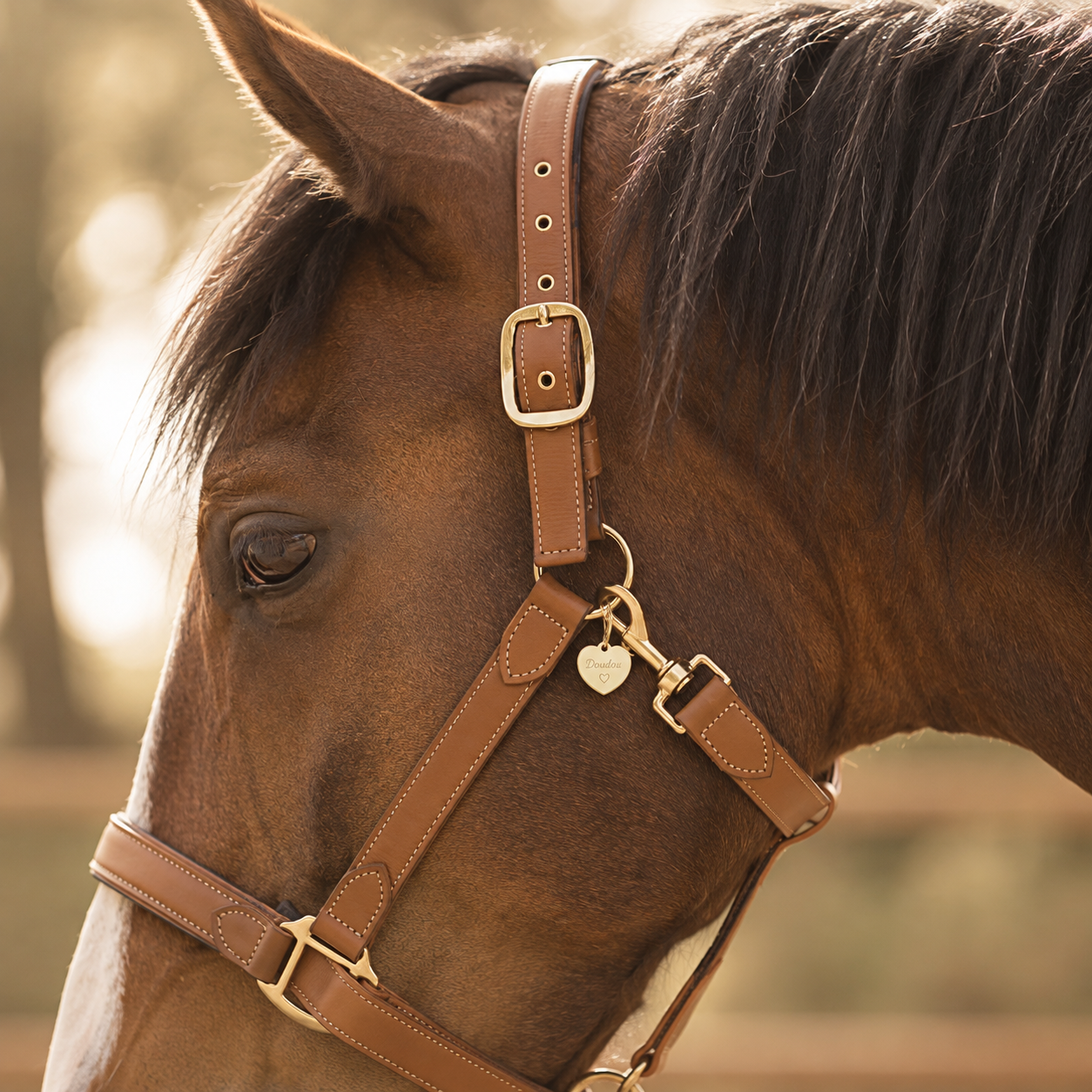 Médaille cheval Coeur Or